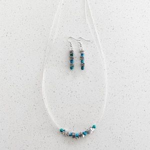 Turquoise Neckless and Earring Set